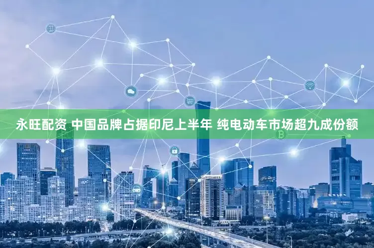 永旺配资 中国品牌占据印尼上半年 纯电动车市场超九成份额